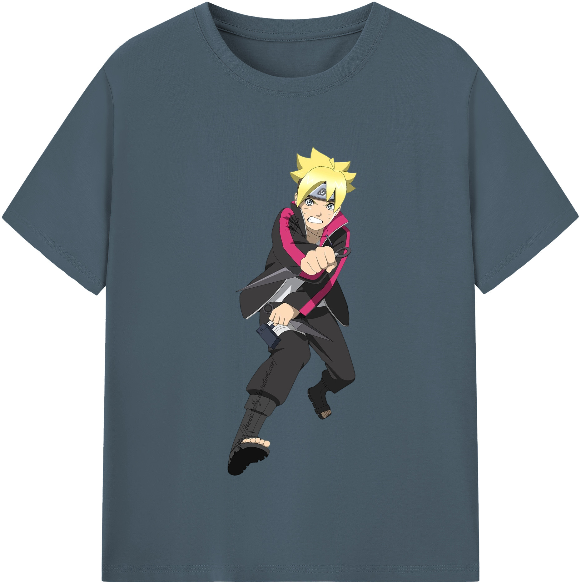 （画像用） NARUTO -ナルト- うずまき ボルト Uzumaki Boruto 綿100％半袖Tシャツ（フロントプリント）